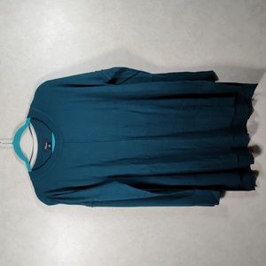 2/$15 5165 Cupio green long sleeve crew neck ribbed sweater XL